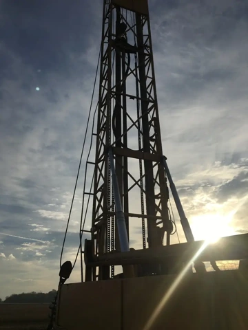 Industrial well drilling operation — Klutz Well Drilling
